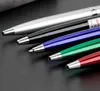 Promosyon El feneri Hediye Ball Point Pens LED Işık Up Dokunmatik Lazer İşaretçi Kalem Alüminyum Alaşım Metal Kalem Özel Graved Baskı Markalı Logo