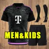 Hommes Enfants Soccer Jerseys 23 24 BAYERN MUNICH DE LIGT MANE Gravenberch Sane Mazraoui Muller Davies Kimmich Tel Chemises de football Coman 2023 2024 Uniforme Kit complet Chaussettes