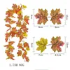 Fiori decorativi 1.75M Seta Acero artificiale Foglia appesa Ghirlanda creativa Halloween Harvest Festival Ringraziamento Home Garden Decor Autum