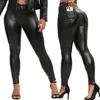 Women's Leggings Winter Black Leather Leggings Women Skinny Push Up High Waist Legging Pockets PU Pants Thin Velvet Trousers Stretch Sexy Leggins 230720