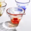 Verres à vin Coloré Résistant À La Chaleur Petite Tasse À Thé Maître Style Japonais Marteau Motif Saké Verre Multi Couleur Table Décor 1 PC