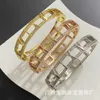 Designer TC Roman Digital Diamond Bracelet High Version Fashion Snap on s925 Silver Grade Feeling Hand