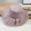 Projektant mody Baseball Cap Luksusowy kapelusz Summer Big Eave Bowknot Fisherman Koreańska wersja Tidal Suning Sun Ochrona Plaża Plaża Travel Pot