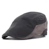 Berets 2023 Solide Sboy Caps Baumwolle Flache Schirmmütze Outdoor Männer und Frauen Maler Baskenmütze Hüte 26