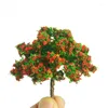 Dekorativa blommor 10st arkitektoniskt sandbord Small Tree Miniature Wire Flower Model Landscape Garden Scene