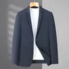 Erkek Suit Blazers Buz İpek Yüksek Elastik Yüksek Kaliteli Moda Yaz İnce Güneş Kremi Takım Erkek İlkbahar ve Yaz Boş Zamanlı Takım Tek West Coat 230720