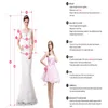 Pink Mermaid Prom Dresses ärmlös V -hals 3D -spetsapplikationer PESKINER Täckt golvlängd Kändis Formal Feather Train Evening D296i