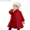 Casacos Tench Baby Girl Manga Comprida Button Dust Coat Jaqueta Jaqueta Infantil Grosso Quente Roupas de Inverno Designer Outerwear Moda Crianças Clo9503074 Z230721