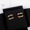 2022 Boucles d'oreilles de qualité supérieure avec diamant scintillant en plaqué or 18 carats pour cadeau de bijoux de mariage pour femme avec timbre de boîte PS72442474