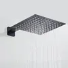 Rostfritt stål svart badrum ultratin 2 mm regn duschhuvud 81012 tum vägg tak fyrkantig rund regnduschhuvud 201103059