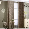 Chenille jacquard silver blackout gardin för sovrum modern blind tyg grå draperier för vardagsrum fönster anpassad storlek1877