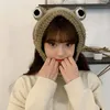 Cartoon Frog Hat Caps Solid Color Women Winter Autumn Sticked Costume Hats Hip-Hop Pography Pest Party Cap332T