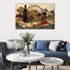 Zeitgenössisches abstraktes Ölgemälde auf Leinwand, toskanisches Abendwein-Ernte-Kunstwerk, lebendige Kunst für die Inneneinrichtung