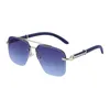 Zonnebril Vintage Mode 2023 Semi-Randloze Vierkante Shades UV400 Mannen Pilot Brillen Zomer Reizen Zonnebril Voor Mannen