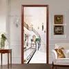 Wall Stickers Modern European Wallpaper For Door Main Entrance Waterproof Removable Sticker Bedroom Bathroom Decor 230720