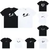 Мужская футболка Технологические дизайнерские шорты экипаж Шейская техническая флисовая печать женская классическая черно -белая черно -белая мода. Случайный короткий рукав с коротким рукавом