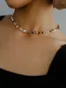 CHOKER TIMELESS WONDE MITE Natural Pearl Stone Conchlace для женщин -дизайнерских ювелирных ювелирных ювелирных ювелирных изделий Goth Top Kpop Japan Trendy Rare 4537