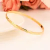 Fashion Dubai Hoop Bangle Jewelry Solid 24 k Yellow Fine Gold GF Dubai Linee oblique Bracciale Africa Articoli arabi matrimonio nuziale gif326f