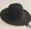 BERETS MÄNS SOMMER SUN HAT SOLID FÄRG COOL WESTER COWBOY PLAN PEACKED CAP STOR ROPE KNIGHT