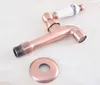 Bathroom Sink Faucets Antique Copper Single Hole Wall Mount Basin Kitchen Faucet Cold Outrood Garden Bibcock Mop Pool Taps 2av328