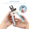 Dog Nail Nail Clippers Professional Pet Nail Climers Climmers с охраной безопасности, чтобы избежать перерезания бритвы для груминга с файлом ногтей для средней и большой собаки и кошки