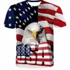 Camisetas masculinas 2023 elegante e confortável europeu americano cross border impressão digital 3D verão manga curta esportes casual