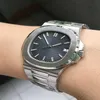 Relógio de luxo novo PPF versão de fábrica 40 mm cinza mostrador azul Miyota 9015 movimento relógio automático masculino 240f