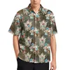 Chemises décontractées pour hommes Skeleton Hippie Loose Shirt Mens Beach Skull With Roses Flower Print Hawaiian Graphic Fashion Blouses surdimensionnées
