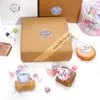 Gift Wrap 500pcs 2.5cm/1inch Sealing Stickers Kraft Paper Hand Made Bronzing Baking Seal Label Scrapbooking Package