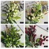 Decorative Flowers 1pc Artificial Plant Berry Flower Home Decor Fake Olive Fruit Bean Branch