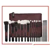 Makeup Brushes Brand Quality 18Pcs/Set Brush With Pu Bag Professional For Powder Foundation Blush Eyeshadow Eyeliner Blending D Drop Dh83I