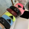 Designer letter headband triangle women hair band fashion hair jewelry gift black white pink plaid big simple headbands simple casual