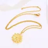 Hänghalsband grossistsmycken --- Daisy Flowers for Women Pure Gold Plated 45cm Chain