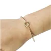 Bangle Simple Knotted Cuff Bracelets Bangles Fashion Open Women Bracelet Pseiras Feminin Love Valentines Day Gift Drop Delivery Jewel Dhimq