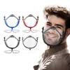 2021 nouveau clair visage bouclier casque Transparent unisexe masque masque Hd Anti-buée masque réglable lèvre langue visage couverture complète casque209N