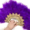 Sets 1pcs Turkey Handfan Fans faits à main pour la décoration de mariage ventilateur avec des pierres Eventaille Mariage africain Feather Hand Teny Fan Curtain