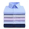 Hommes chemises décontractées affaires robe chemise à manches longues automne printemps mode solide formel blanc travail bureau Simple basique marque homme vêtement