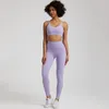 Conjuntos ativos 2 pçs Conjunto de ioga de verão sem costura Top feminino roupas de ginástica ternos esportivos cintura alta leggings macios sutiã de fitness roupa de treino de corrida