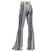 Women s Pants s Boho Flare Ethnic Floral Print Bell Bottom Trousers For Women Y2k Streetwear Elastic Waist Wide Leg Dancing Leggings 230721