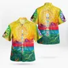 Мужские платья рубашки 3D Печать психоделическое аниме аниме гавайская рубашка Мужские летние рубашки с коротки