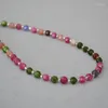 Choker LONDANY Necklace Summer Colorful Faceted Candy Color Tourmaline True Stone Beads Sweet Temperament Collar Chain Female