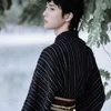 Ethnische Kleidung Sommer Herren Japanischer Samurai Kimono mit Gürtel Langarm Haori YUKATA Retro Morgenmantel Leicht zu tragendes Design Nachthemd