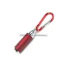 Portable mini Aluminum alloy Flashlights Key Chain keyring torch Zoom Flashlights Keys Chain Climbing Buckle Lights torches lamps