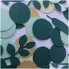 Party Decoration 100 Pcs/Pack Greenery Gold Eucalyptus Confetti Baby Shower Dark Green Branches Christmas Scatter Table Country Natu Dhnxz