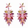 Låg högkvalitativ hela Chaming Crystal Diamon Tassels 925 Silver Lady's Earings J31 93Uyu311r