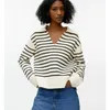 Women's Sweaters 2023 Spring And Summer Women Sweater Long-sleeved Navy Style Striped V-neck Pullover