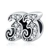 Charms 925 Sterling Sier Pandora Fortunato Ciondolo digitale Collana di gioielli Accessori fai da te Perline e spot Drop Delivery all'ingrosso Findi Dho1M