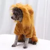 Vestuário para cães outono inverno gato para animais de estimação moletom de lã com capuz de quatro patas roupas que transformam animais com capuz macacões jaqueta suprimentos cães