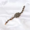 Necklace Earrings Set Luxury Bride Caftan Body Jewelry Turkish Style Inlay Rhinestone Ring Bracelet Crown 5pcs/set