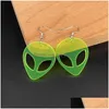 Charm Fashion Creative Green Alien Simation Of Mineral Water Bottles Earrings Cute Handmade Womens Jewelry Drop Delivery Dha0K